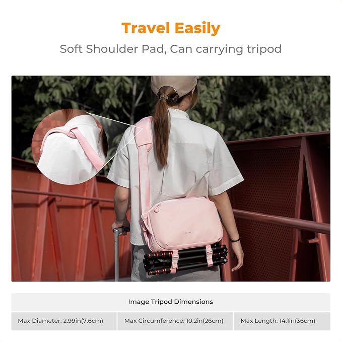 K&F CONCEPT Camera Sling Bag Crossbody Bag Waterproof Camera Shoulder Backpack - Image 5