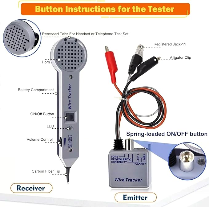 200EP Wire Tracer Circuit Tester, 200EP High Accuracy Cable Tester Amplifier - Image 6