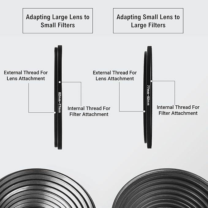 18-Piece Filter Ring Adapter Set - Image 2