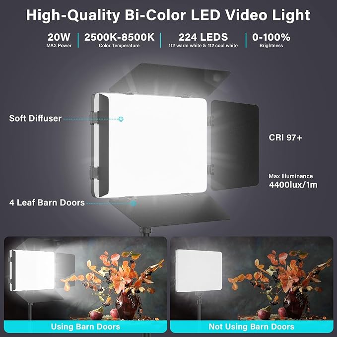 Unicucp 2 Pack Led Video Light Panel Lighting Kit - Image 2