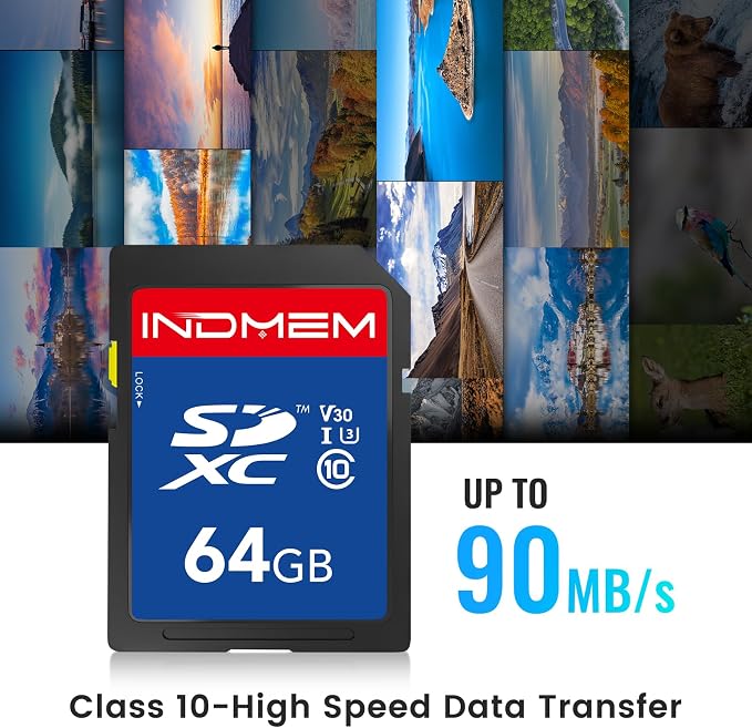 64GB SD Card 2Pack, High Speed up to 90M/S, C10/U3/V30, SDXC UHS-I Memory Cards - Image 2