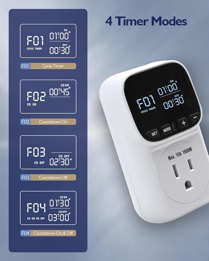 Digital Temperature Controller, Heating & Cooling Thermostat Plug Outlet - Image 4