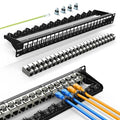 Patch Panel 24 Port with 24 Pcs Cat6A Keystone Jack STP 10G Support with by PBAEGAV