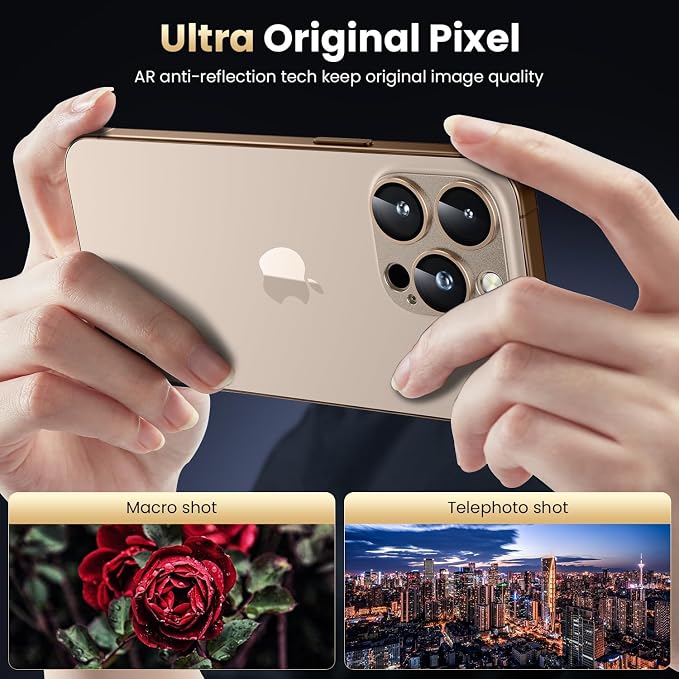 WSKEN for iPhone 16 Pro/iPhone 16 Pro Max Camera Lens Protector, Metal Aluminum - Image 2