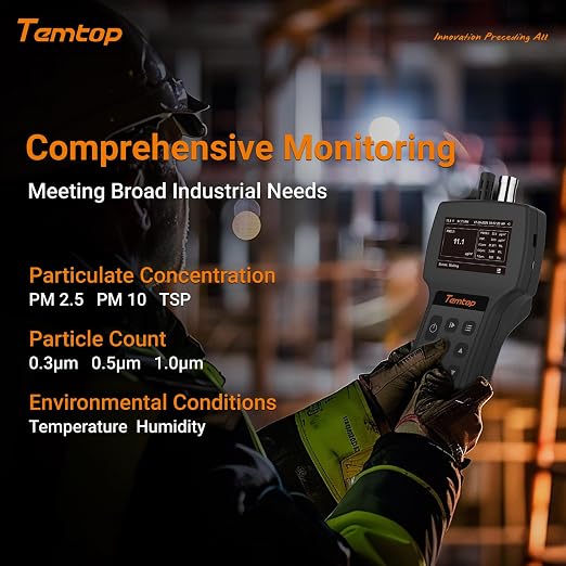 Temtop Handheld Particle Counter 0.3µm, 1.0µm Particulate Monitor PM2.5 - Image 3