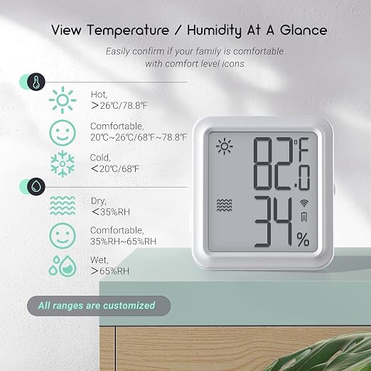 INKBIRD WiFi Thermometer Hygrometer, Indoor Temperature Sensor IBS-TH3-PLUS - Image 3