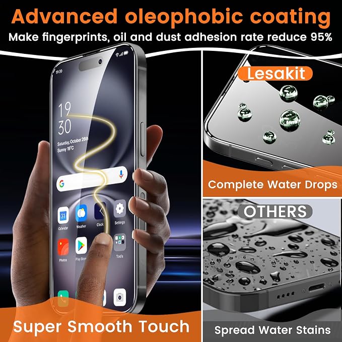Lesakit 4+4 Pack Privacy Screen Protector - Image 6