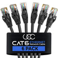 Cat 6 Ethernet Cable 10 Feet 6 Pack, Cat6 RJ45 Ethernet Patch Cables, by UltraClarityCables