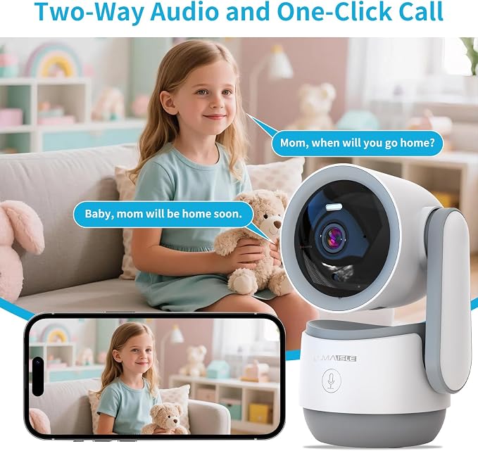 Indoor PTZ Camera with Privacy Mode, 2K 3MP Pan/Tilt Security Camera - Image 5