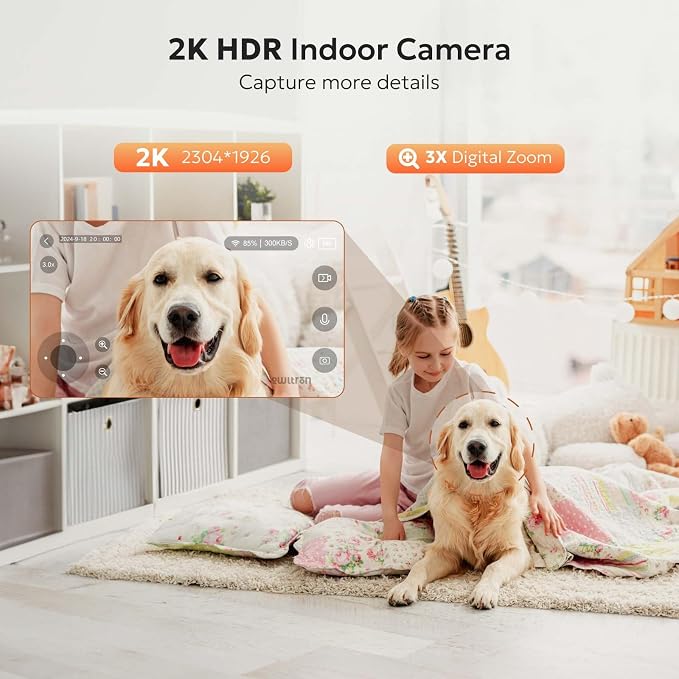 owltron 4pcs Indoor Pan/Tilt Security Camera 2K, Smart Cam - Image 2