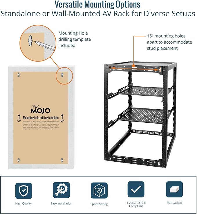 Tecmojo 20U Open Frame Network Rack - Image 5