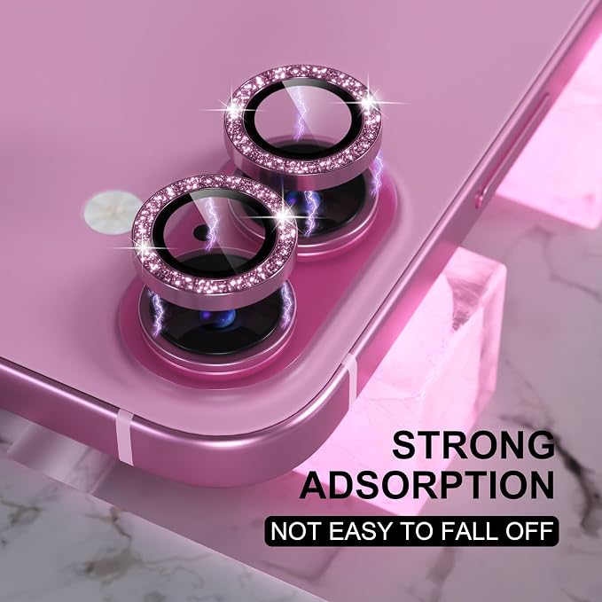 Choiche Compatible for iPhone 16 /iPhone 16 Plus Camera Lens Protector Bling - Image 6