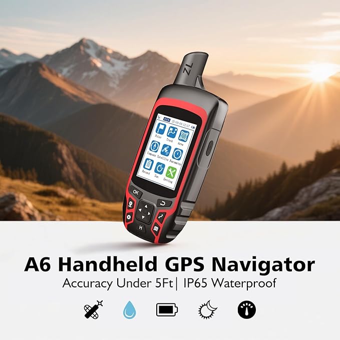 A6 Handheld GPS for Hiking, Rugged and Compact GPS Navigator - Image 2