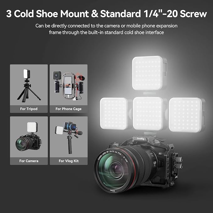 SmallRig P108 RGB Video Light, Portable LED Camera Lights 360° Full Color - Image 6