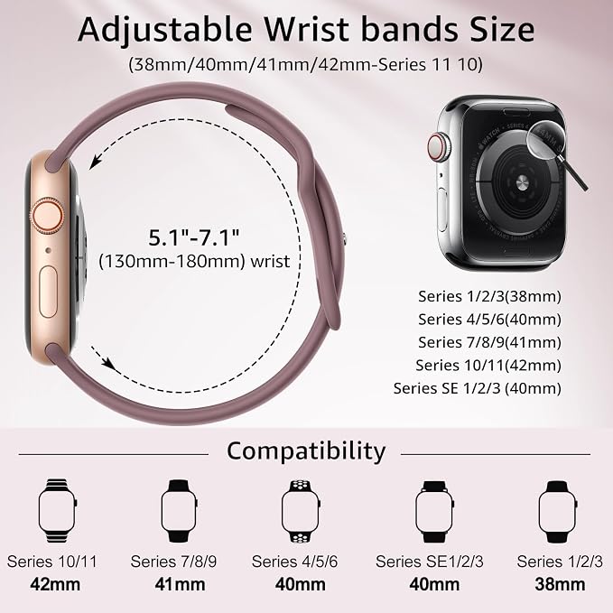 6 Pack Sport Bands Compatible - Image 3