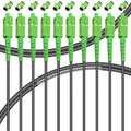 10-Pack - 50m SC/APC to SC/APC Fiber Optic Internet Cable, Armored Single Mode by Bangun