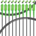 10-Pack - 10m SC/APC to SC/APC Fiber Optic Internet Cable, Armored Single Mode by Bangun