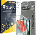 letosan 3 Pack for Google Pixel 9 Pro XL Screen Protector Tempered Glass + 3 by letosan