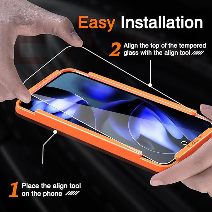 Milomdoi 3 Pack Tempered Glass for Google Pixel 9A Screen Protector - Image 4