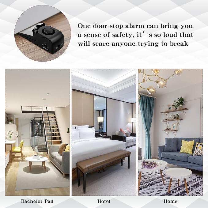 EMDMAK Door Stop Alarm with 120DB Siren Door Stop - Image 4