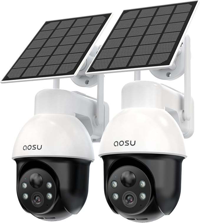 aosu 3K/5MP Solar Security Cameras System Wireless Outdoor, Battery Powered by AOSUSecurityOffical