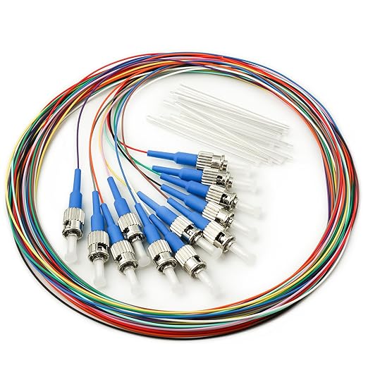 12 Strand Singlemode 9/125 ST-UPC Fiber Pigtail, ST OS2 Fiber Optic Pigtail by Bangun