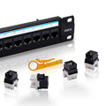 Cat6 Patch Panel 24 Port with Keystone, RJ45 Network Panel 19 Inch, Punch Down by Lysymixs