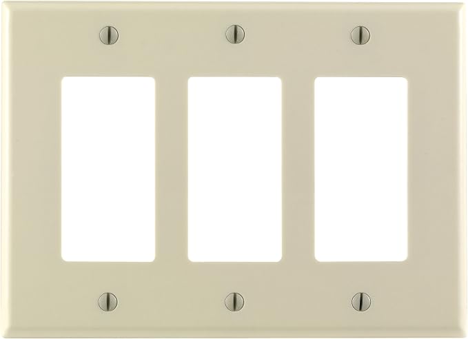Leviton 80611-A 3-Gang Decora/GFCI Device Wallplate by Leviton