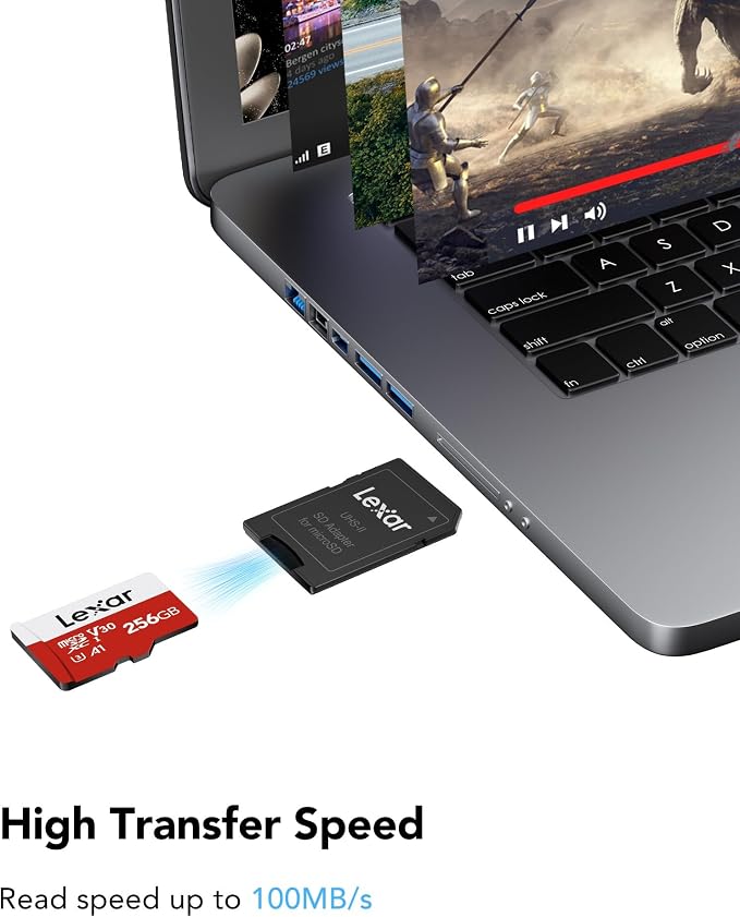 Lexar E-Series 256GB Micro SD Card, microSDXC UHS-I Flash Memory Card - Image 2