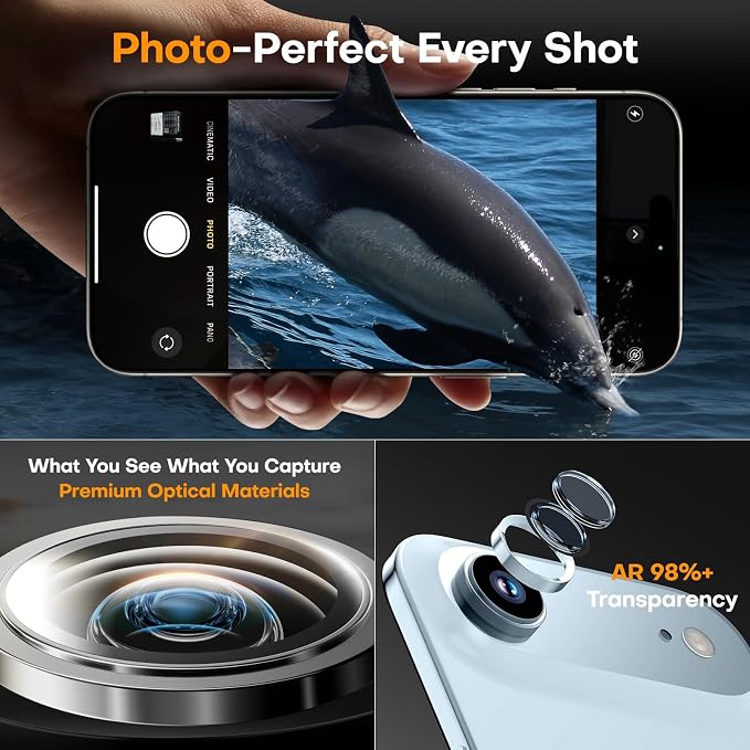 Camera Lens Protector for iPhone Air, Sapphire Glass Metal Individual Camera - Image 4