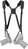 Padwa Lifestyle Black Frosted Dual Camera Harness Strap by PadwaLifestyleCameraStrap