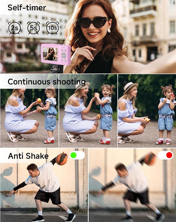 Digital Camera, FHD 1080P 44MP Point and Shoot Digital Camera - Image 6