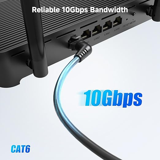 Cable Matters 10Gbps Rotatable Cat 6 Ethernet Cable - 10ft - Image 2