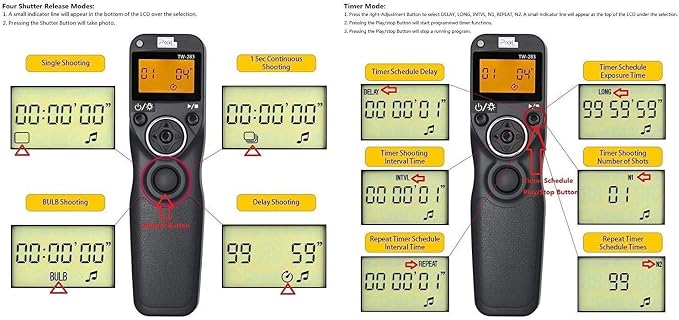 Pixel Timer Shutter Release Remote Control TW283-DC2 Remote Release - Image 3