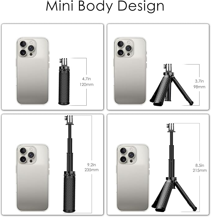 Mini Selfie Stick Tripod for GoPro Hero 13 12 11 10 9 8 Max, Portable Action - Image 5