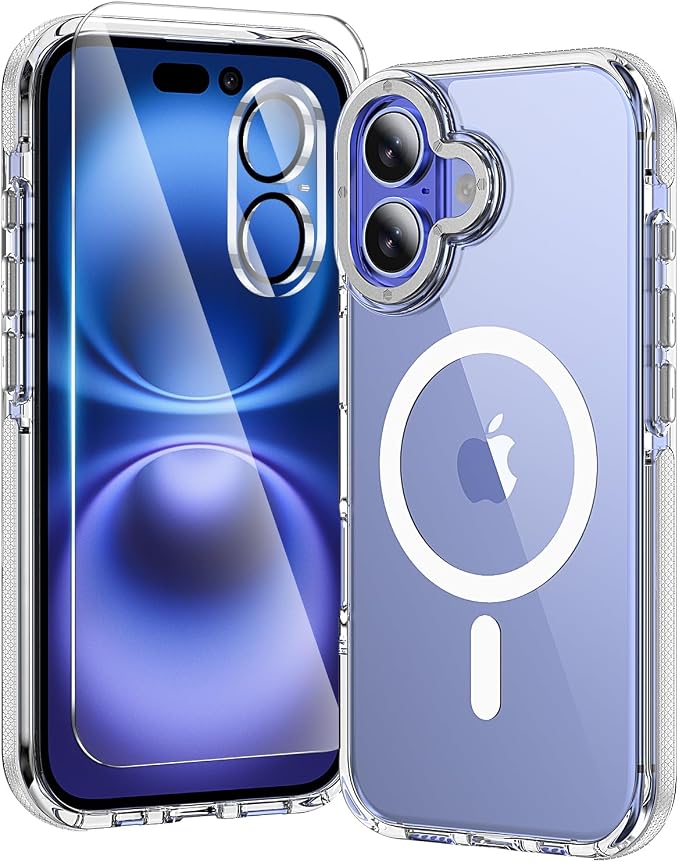 toushion 3 in 1 for iPhone 16 Plus Case Clear Bumper | by Unknown