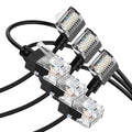 Cat6A Ethernet Cable 90 Degree Right Angled 30FT 3 Pack, Flexible Slim & Ultra by Thzzhnno