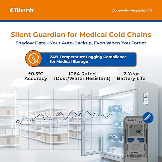 Elitech Bluetooth Temperature Data Logger FDA Standards, Reusable Recorder - Image 5