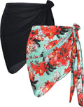 CHICGAL 2 Pieces Women Beach Sarong Bathing Suit Wrap Skirt Sheer Bikini by CHICGAL