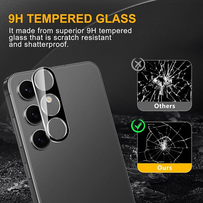 3 Pack Camera Lens Protector for Samsung Galaxy S24/S23/S23 Plus, Tempered Glass - Image 7
