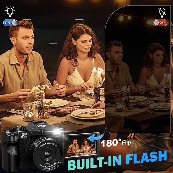 True 5K Digital Camera for Photography, Autofocus & Anti-Shake, 16X Zoom - Image 8