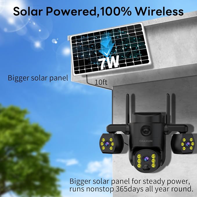 Triple Lens Outdoor Wireless Security Camera, Outdoor Cameras - Image 2