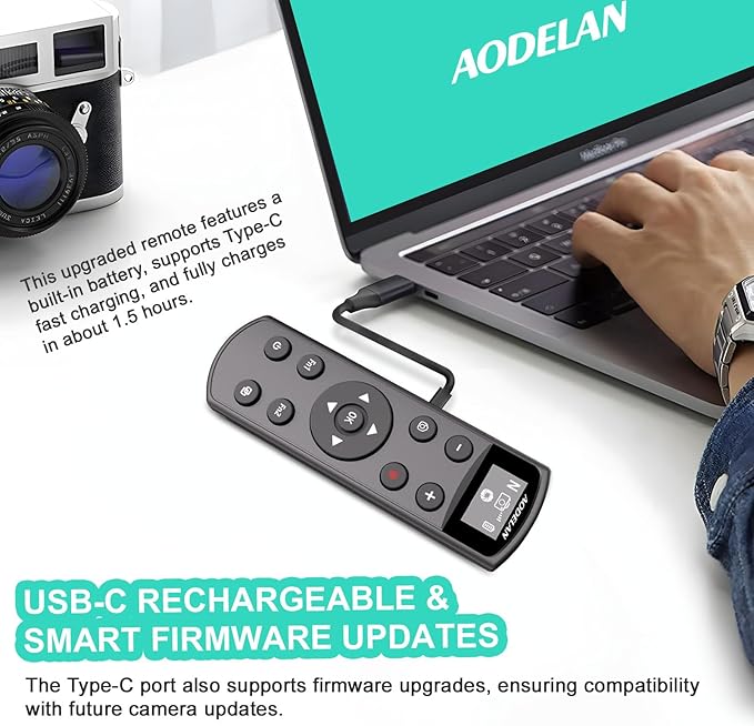 Remote Control for Nikon Camera, USB-C Rechargeable Wireless Shutter Release - Image 4