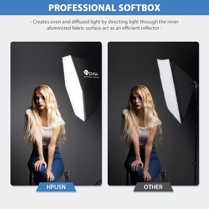 HPUSN Softbox Photography Lighting Kit, Photo Studio Light - Image 6