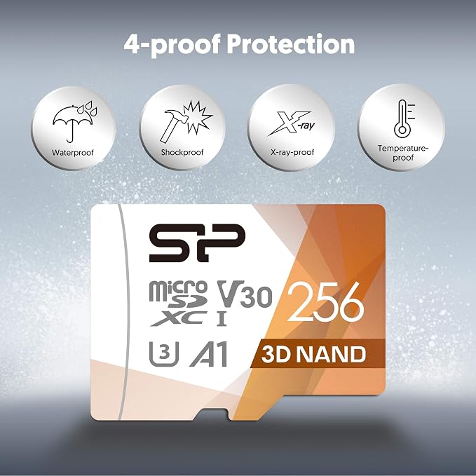 Silicon Power 256GB Micro SD Card U3 SDXC Up to 100MB/s High Speed Memory Card - Image 5