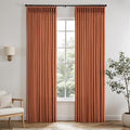 Memory Trained Pinch Pleated Curtains 108 Inches Long, Viral Linen Pinch Pleat by ANRODUO