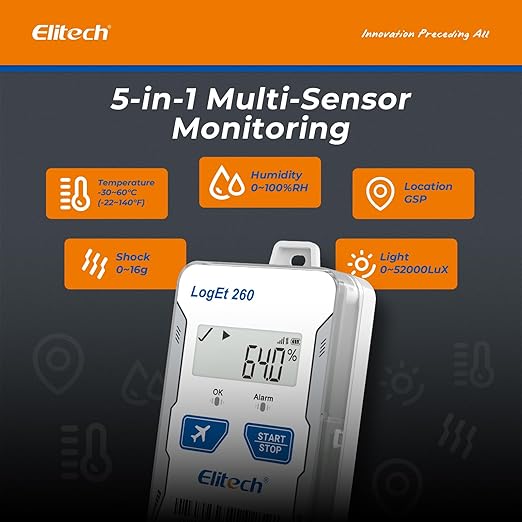 Elitech 4G Cellular RV Pet GPS Temperature Humidity Monitor Remote Data Logger - Image 3