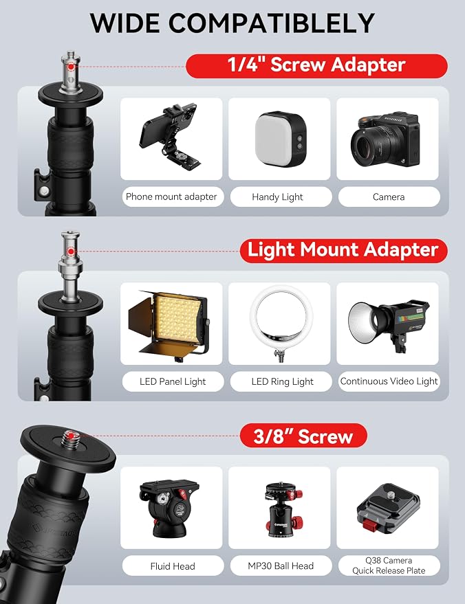 IFOOTAGE A400 Round Base Monopod Light Stand - Image 5