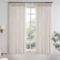 Memory Trained Pinch Pleated Curtains 63 Inches Long, Viral Linen Pinch Pleat by ANRODUO