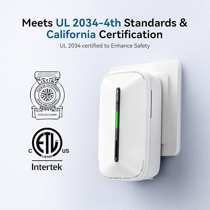 SITERWELL Plug in Carbon Monoxide Detector 10 Year Battery, CO Alarm Detectors - Image 2